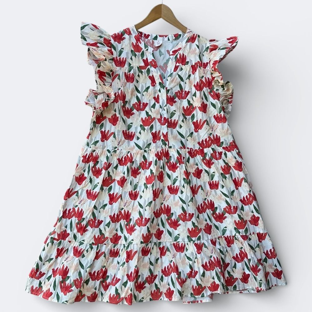 🎉5 for $45🎉 Like Love dress size L floral cotton